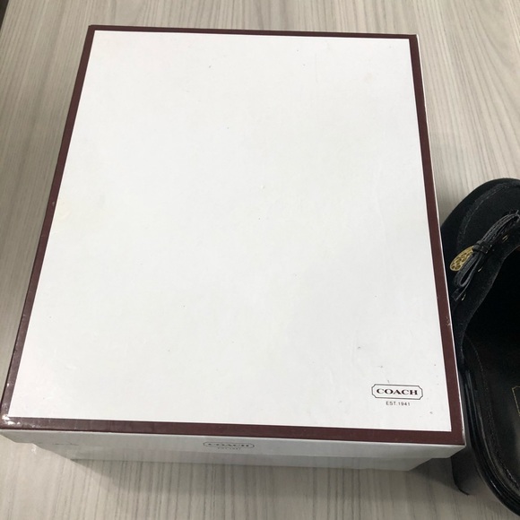 COACH Jodey Signature black suede Leather clogs size 8 1/2 - Picture 8 of 8